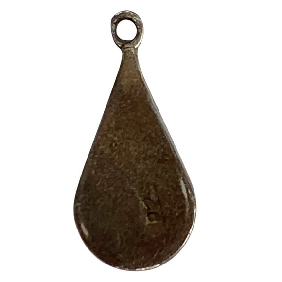 Teardrop Red Sponge Coral Pendant ONLY in 925 Sterling Silver 17mm - Picture 6 of 9